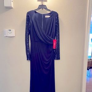 Navy blue evening dress